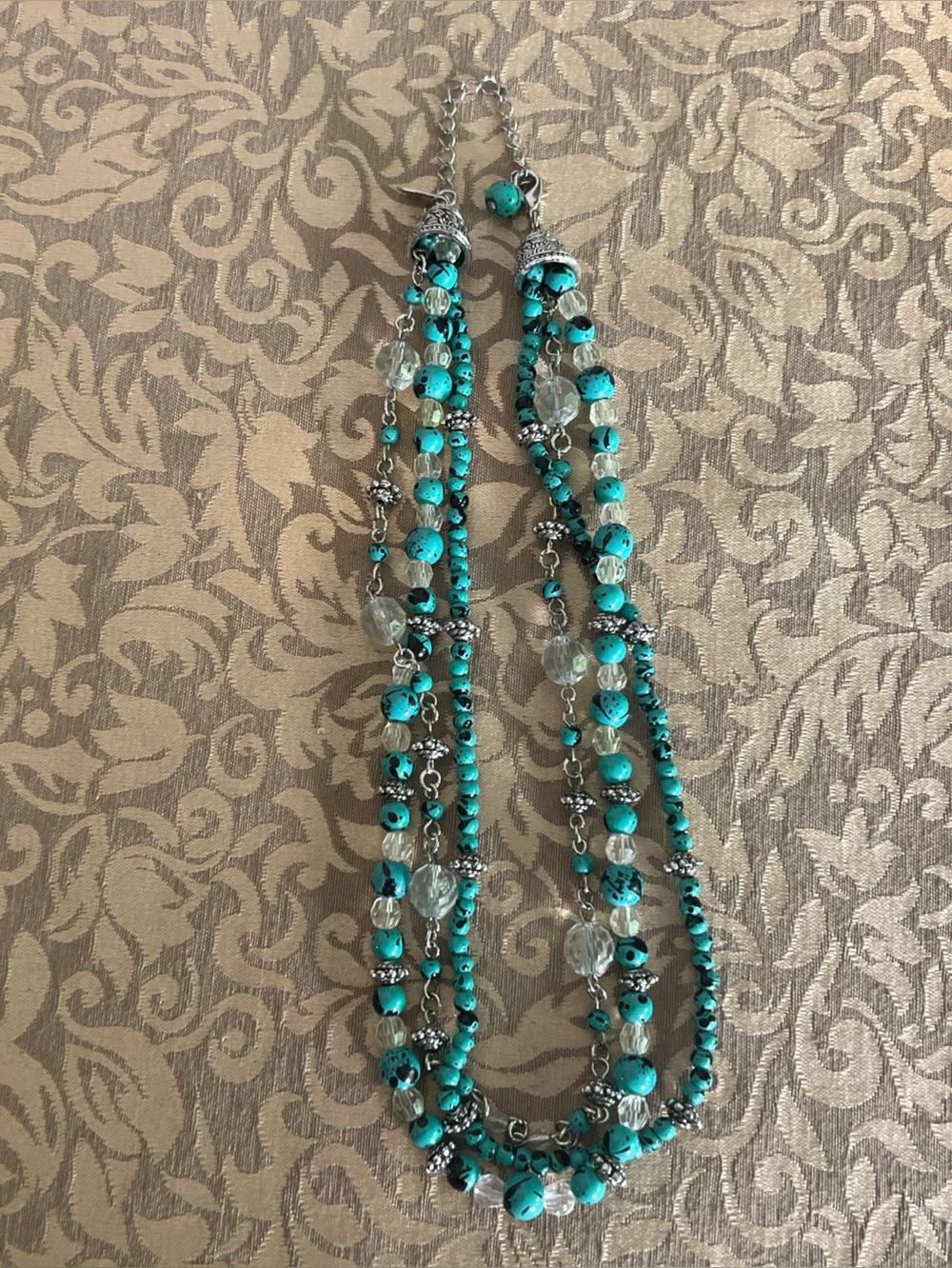 Premier Designs Beaded Necklace Layered Southwestern Bali Style Signed Jewelry